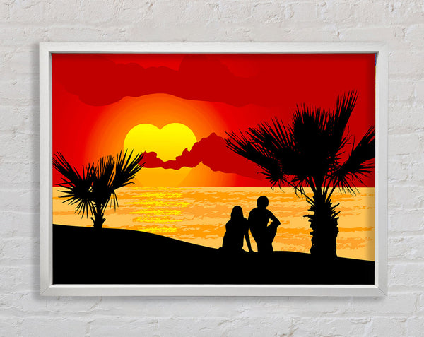 Double Sun Lovers Framed Print