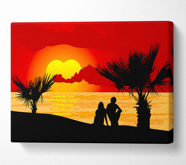  A Canvas Print of Double Sun Lovers Canvas Wall Art