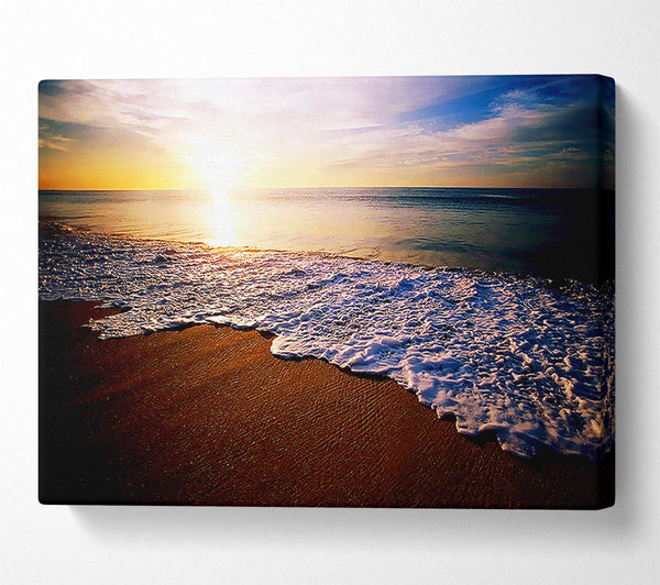  A Canvas Print of Ebb Of The Ocean Sun Canvas Art
