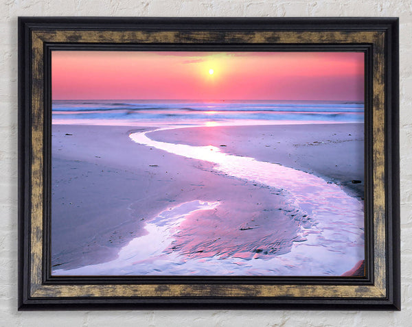 Estuary At Sunset Framed Print