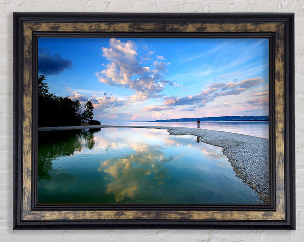 Reflections Of The Evening Clouds Framed Print