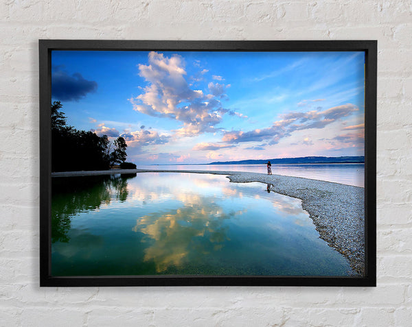 Reflections Of The Evening Clouds Framed Print
