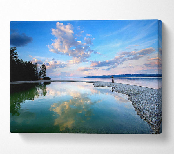  A Canvas Print of Reflections Of The Evening Clouds Canvas Wall Art