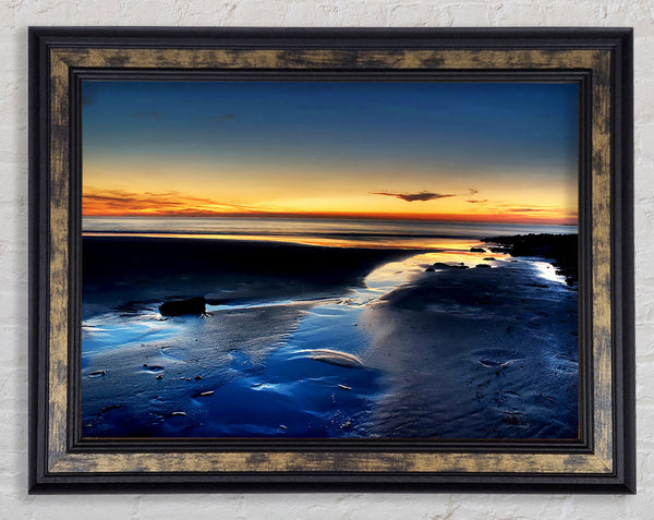 Footprints To The Ocean Framed Print