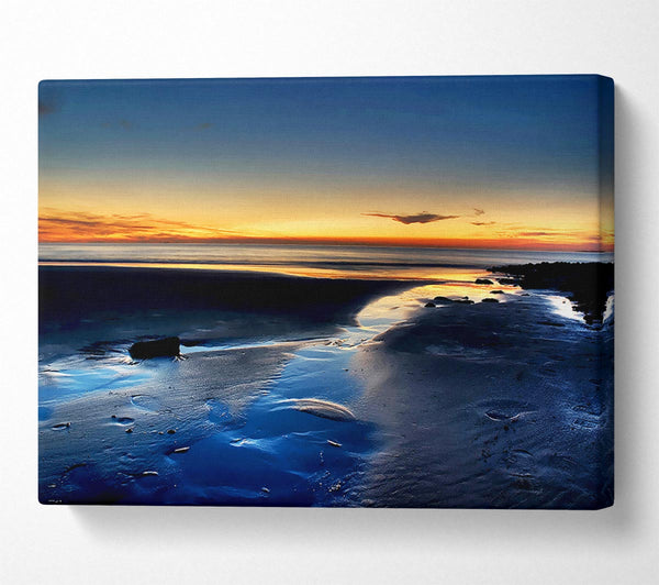  A Canvas Print of Footprints To The Ocean Canvas Print