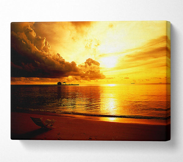  A Canvas Print of Gone Swimming Canvas Wall Art