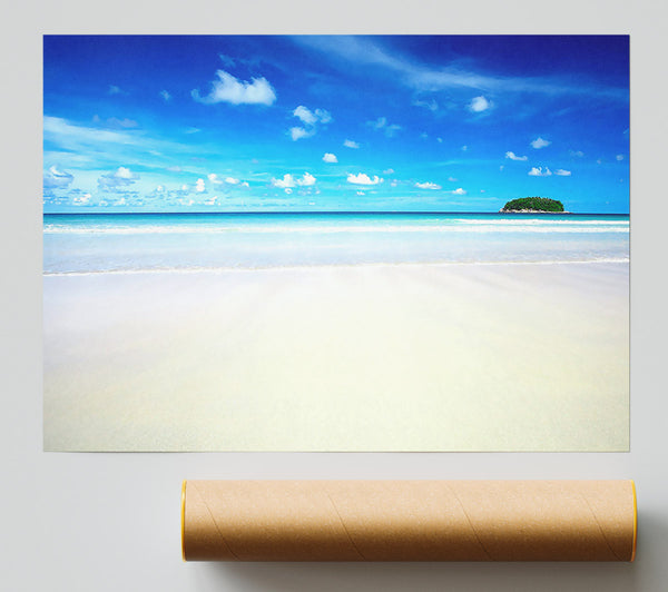 Perfect Sky Blue Beach Poster