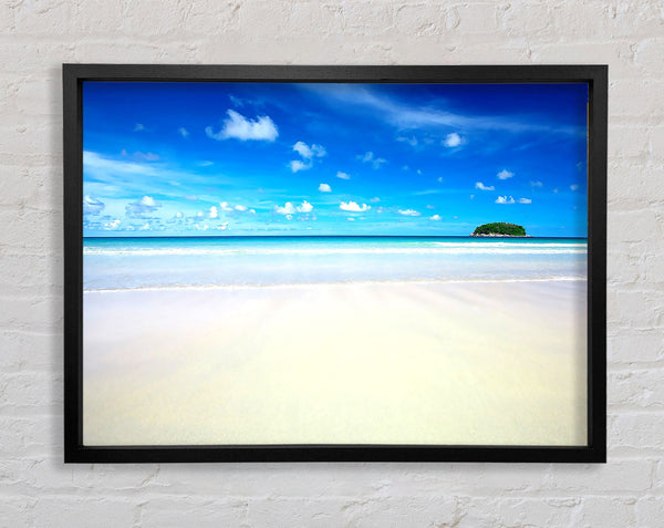 Perfect Sky Blue Beach Framed Print