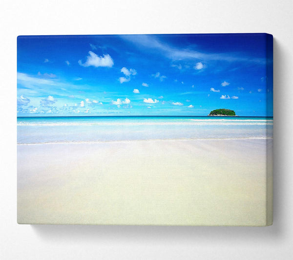  A Canvas Print of Perfect Sky Blue Beach Canvas Art