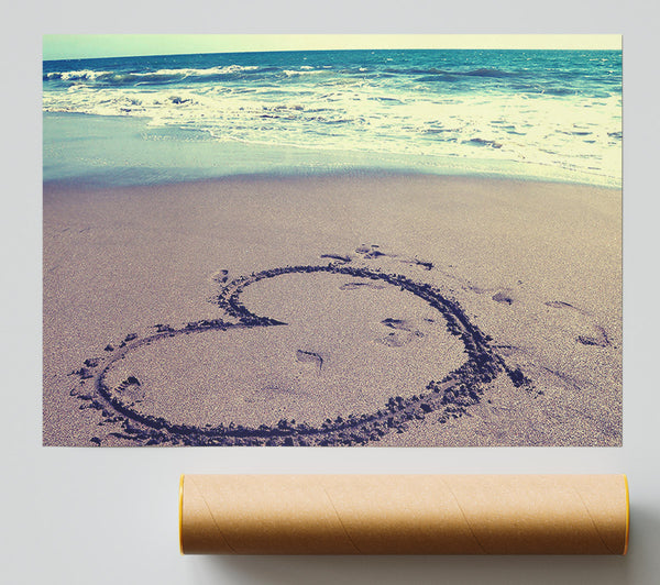 Heart On Beach Print