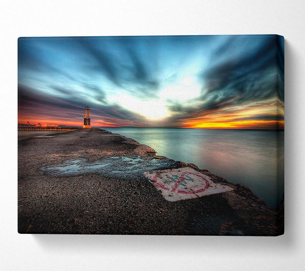  A Canvas Print of No Swimming Sign Canvas Print