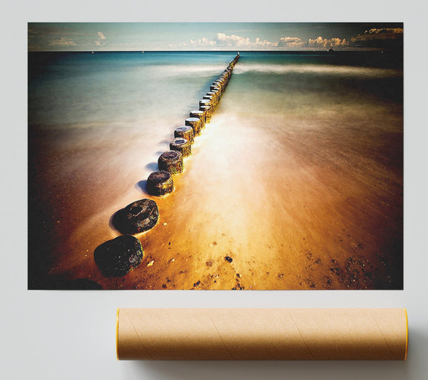 Ocean Rocks Path Print