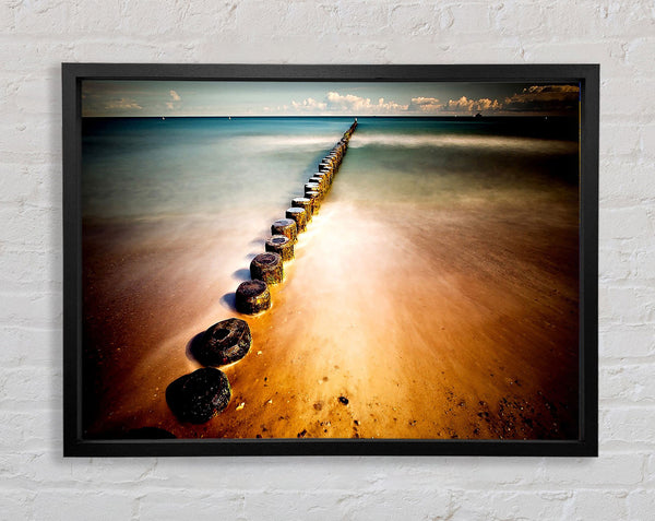 Ocean Rocks Path Framed Print