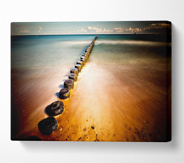  A Canvas Print of Ocean Rocks Path Canvas Wall Art