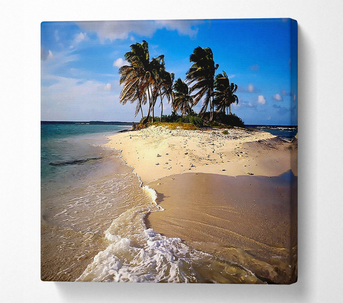  A Canvas Print of Palmtree Island Canvas Wall Art