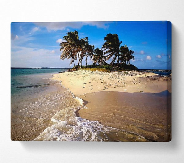  A Canvas Print of Palmtree Island Canvas Wall Art