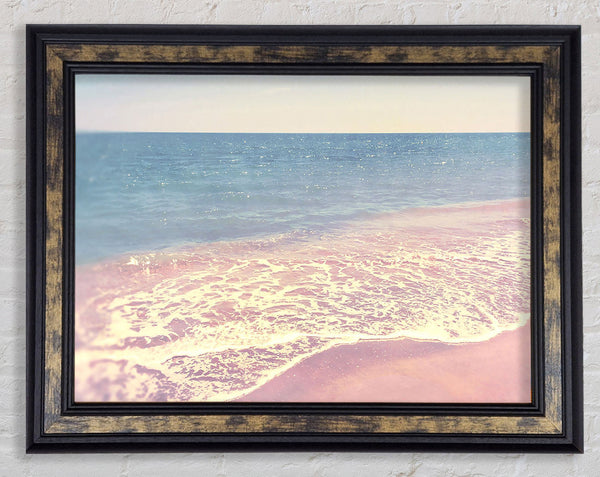 Retro Sparkle Beach Framed Print