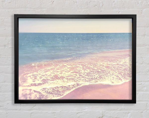 Retro Sparkle Beach Framed Print