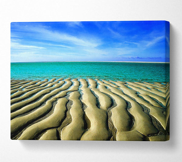  A Canvas Print of Sand Patterned Ocean Canvas Wall Art