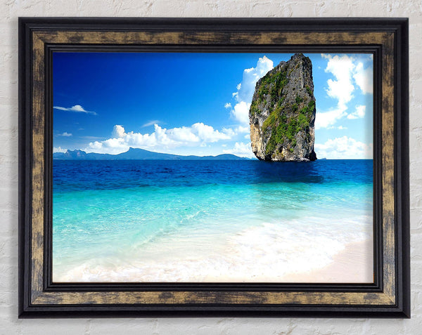 Sea Rock Thailand Framed Print