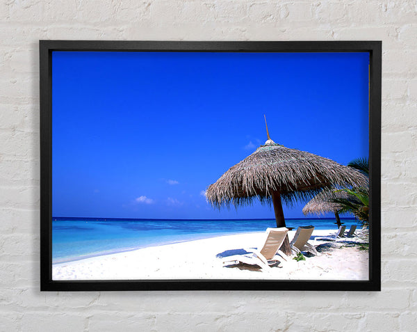 Lovers Sea Shore Beach Framed Print