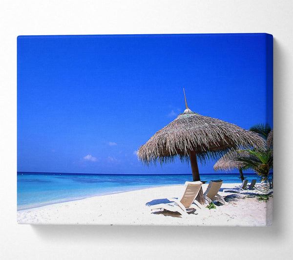  A Canvas Print of Lovers Sea Shore Beach Canvas Art