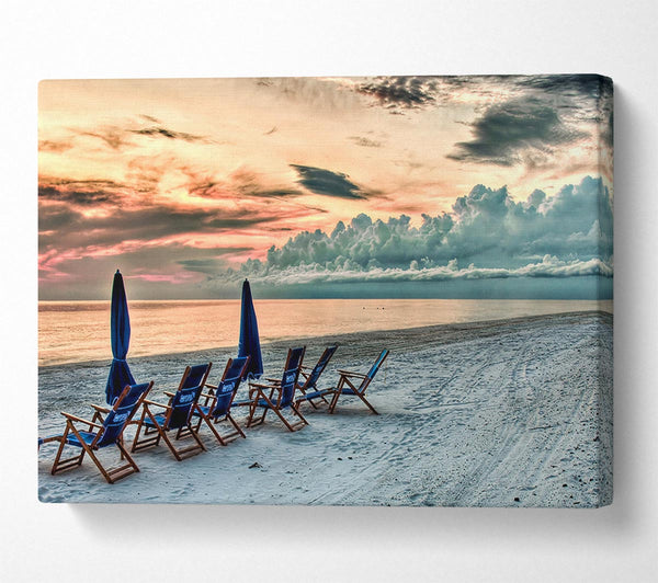  A Canvas Print of Seaside At Sunset Canvas Print