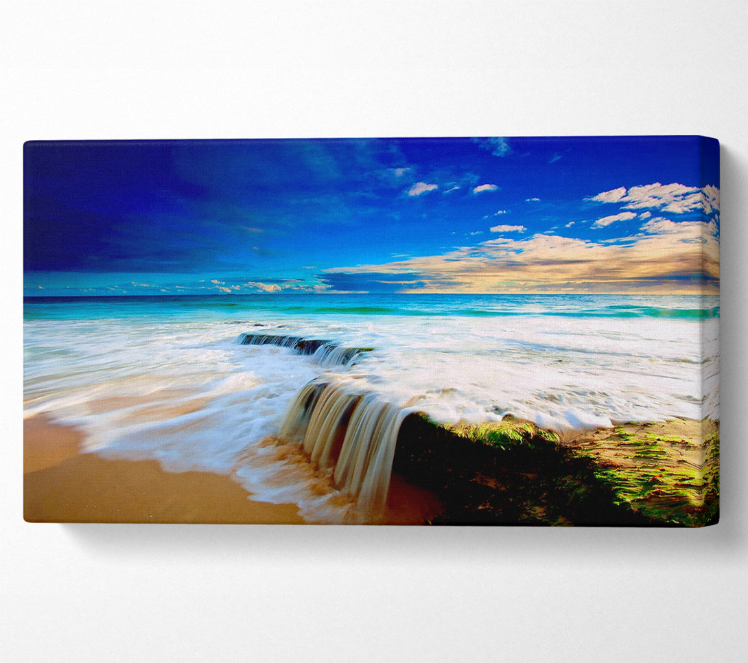  A Canvas Print of Spill Of The Ocean Waves Canvas Art