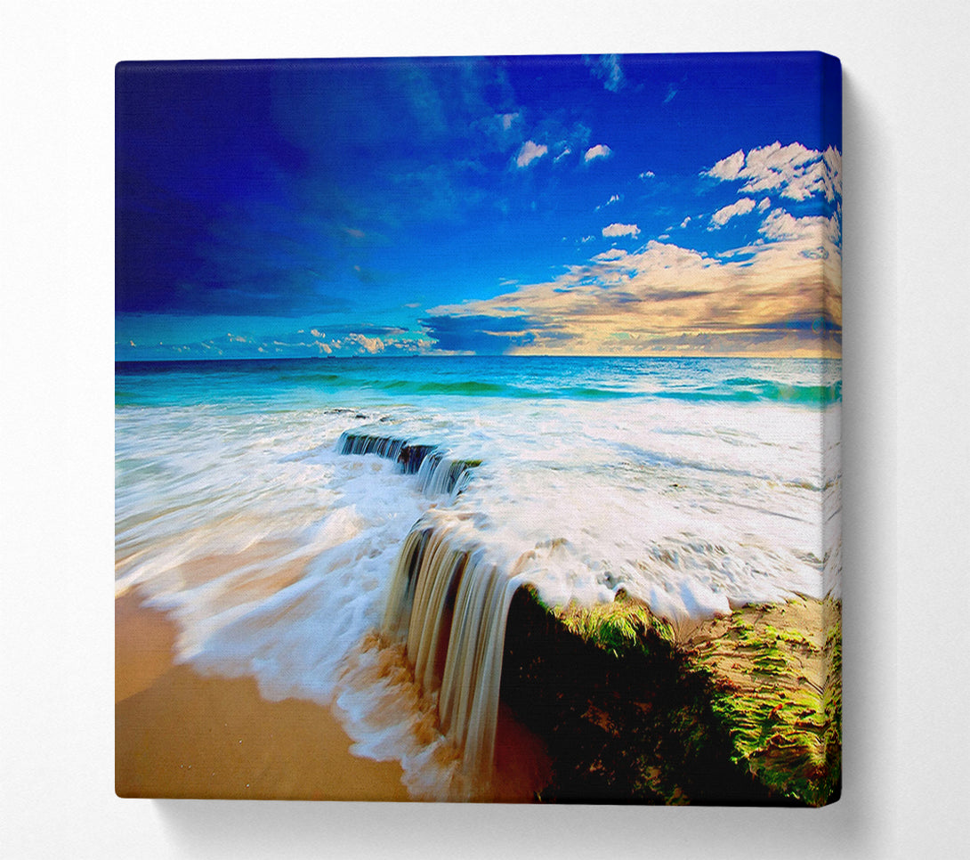  A Canvas Print of Spill Of The Ocean Waves Canvas Art