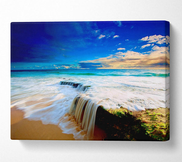  A Canvas Print of Spill Of The Ocean Waves Canvas Art