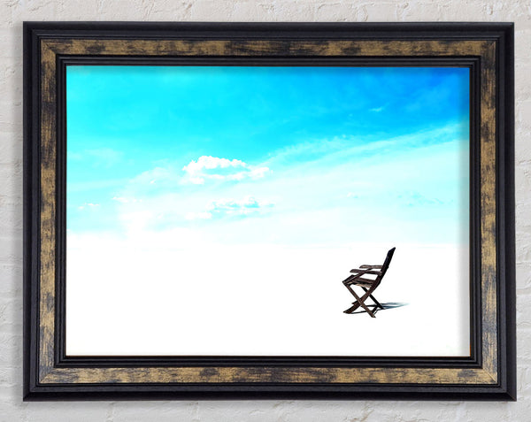 Stillness On The Beach Horizon Framed Print