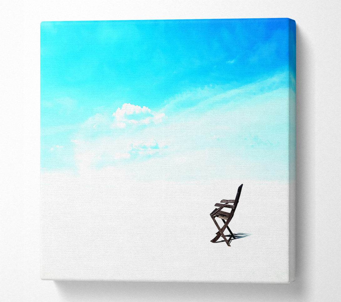  A Canvas Print of Stillness On The Beach Horizon Canvas Art