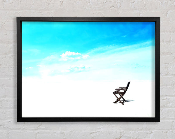 Stillness On The Beach Horizon Framed Print