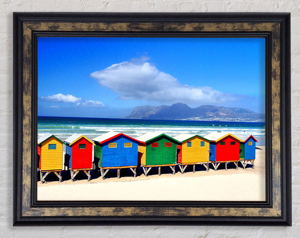 Beach Huts 2 Framed Print