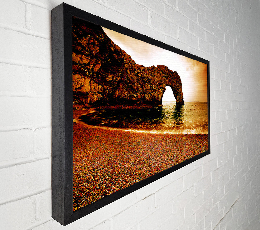  A Canvas Print of Doorway To The Ocean Sun Canvas Print
