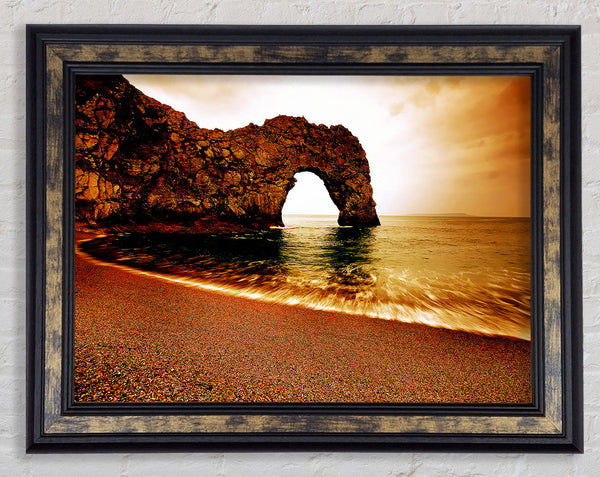 Doorway To The Ocean Sun Framed Print
