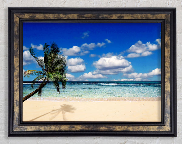 Palm Tree Island Paradise Framed Print