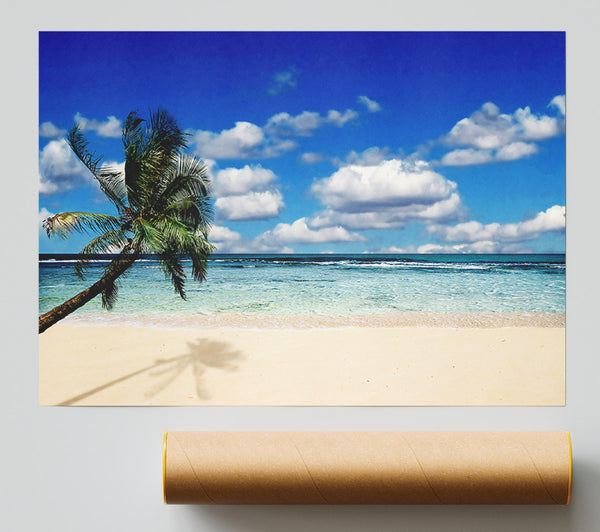 Palm Tree Island Paradise Poster