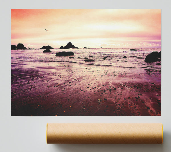 Peach Sunset Skies Print