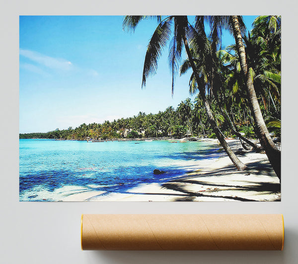 Relaxing Palm Tree Island Poster