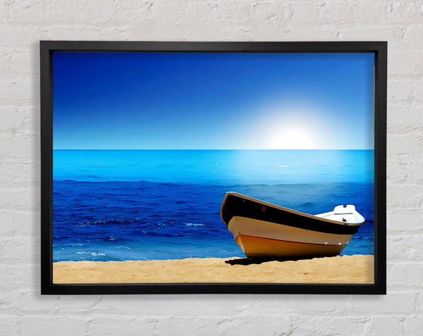 Sail Boat On The Crystal Ocean Shoreline