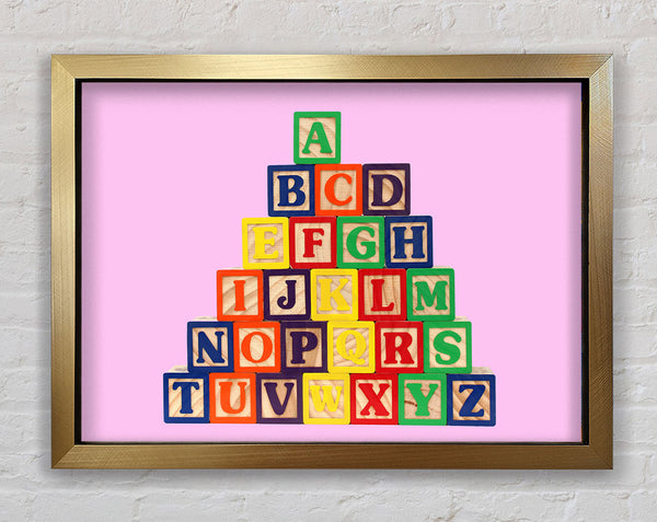 Alphabet Blocks Pink