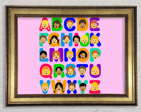 Alphabet Children Pink