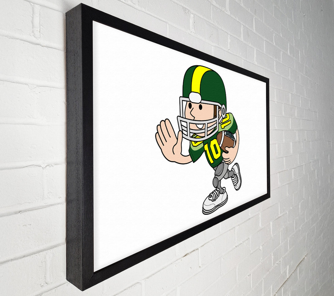 A Canvas Print of American Football Sport Player White Canvas Print