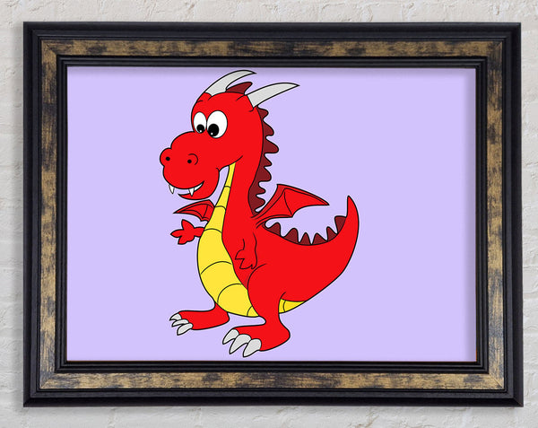 Big Dragon Lilac Framed Print