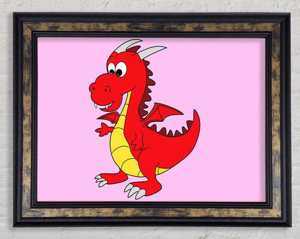 Big Dragon Pink Framed Print