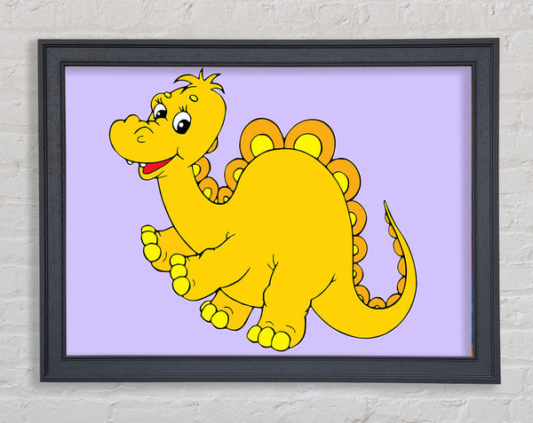 Großer fröhlicher Dinosaurier Lila 