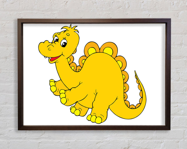 Großer glücklicher Dinosaurier weiß 