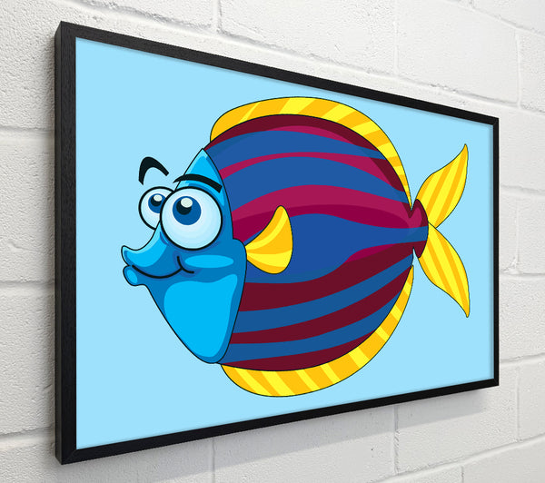 Big Happy Fish Baby Blue