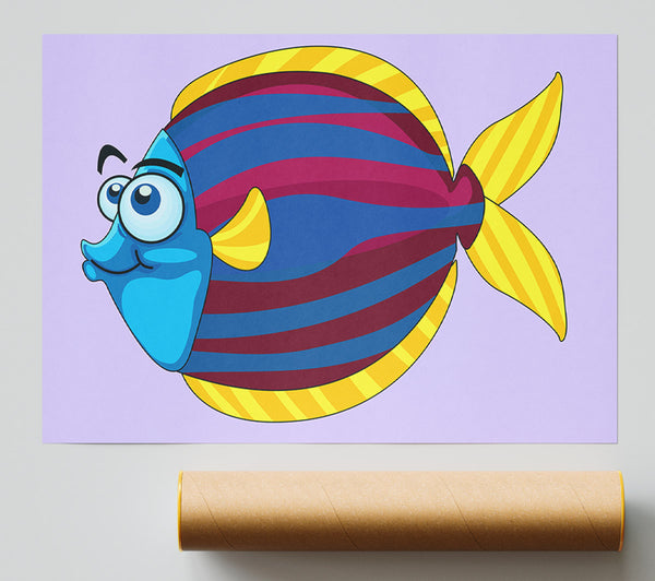 Big Happy Fish Lilac Giclee Print